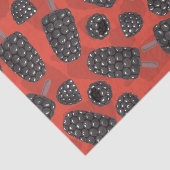 ブラックベリーとブラックベリーのアイスクリームパターン 薄葉紙 (詳細)