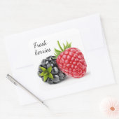 ブラックベリーとラズベリー スクエアシール (封筒)