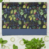 ブラックベリーのキッチンタオル キッチンタオル (折り畳み)