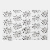 ブラックベリーの収穫 –  キッチンタオル (横)