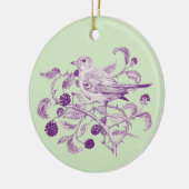 ブラックベリーの収穫 –  セラミックオーナメント (左)