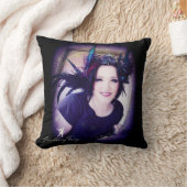ブラックベリーの妖精の正方形の枕 クッション (ブランケット)
