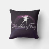 ブラックベリーの妖精の正方形の枕 クッション (裏面)