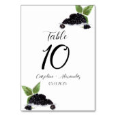 ブラックベリーの実素朴結婚夏 テーブルナンバー (裏面)