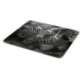 ブラックベリーの果実(白黒) カッティングボード (角)