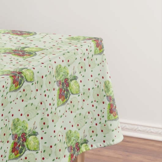 ブラックベリーの赤い果実 テーブルクロス (インサイチュ)