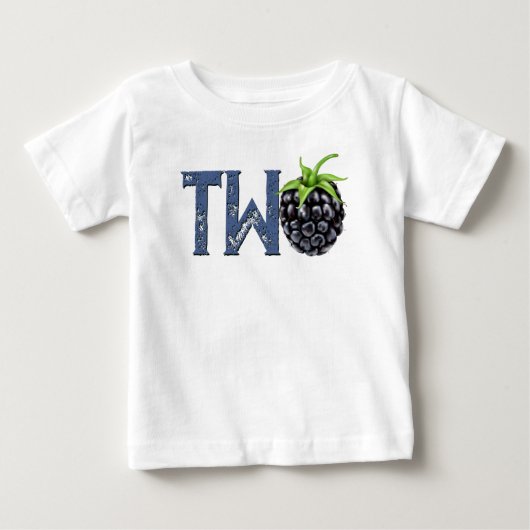 ブラックベリーの2歳の誕生日 ベビーTシャツ (正面)