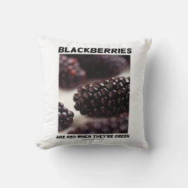 ブラックベリーは緑の時は赤 クッション