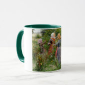 ブラックベリーを摘む3人の女の子(Brendekilde) マグカップ (正面左)