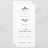 ブラックベリーウォーターカラー結婚式 プログラム (正面/裏面)