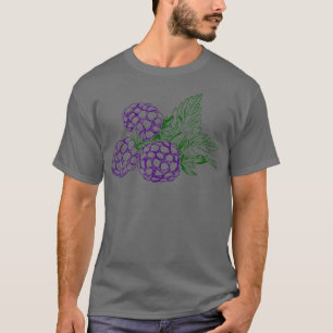 ブラックベリーシャツガーデニングレトロ農業農家 Tシャツ