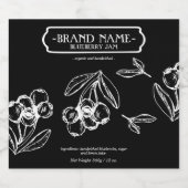 ブラックベリージャムジャムラベル包装デザイン スパークリングワインラベル (シングルラベル)
