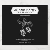 ブラックベリージャムジャムラベル包装デザイン スパークリングワインラベル (シングルラベル)