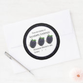 ブラックベリージャムラベルモダンミニマリストパーソナライズ ラウンドシール (封筒)
