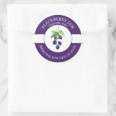 ブラックベリージャムラベル ラウンドシール (バッグ)