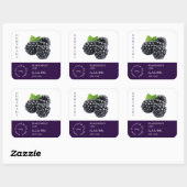 ブラックベリースモールビジネスラベル スクエアシール (シート)