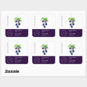 ブラックベリースモールビジネスラベル スクエアシール (シート)