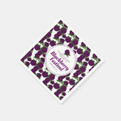 ブラックベリーフェスティバルまたはソフトフルーツイベントナプキン スタンダードカクテルナプキン (角)