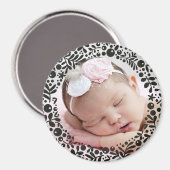 ブラックベリーフレームベビー写真 マグネット (正面/裏面)