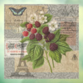 ブラックベリーフローラガーデンフラワーバタフライアート ウィンドウサイン (シート3)