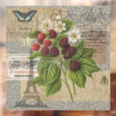 ブラックベリーフローラガーデンフラワーバタフライアート ウィンドウサイン (シート2)