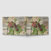 ブラックベリーフローラガーデンフラワーバタフライアート ゲストブック (全面)