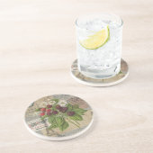 ブラックベリーフローラガーデンフラワーバタフライアート コースター (側面)