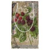 ブラックベリーフローラガーデンフラワーバタフライアート スモールペーパーバッグ (正面)