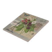 ブラックベリーフローラガーデンフラワーバタフライアート タイル (側面)