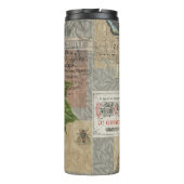 ブラックベリーフローラガーデンフラワーバタフライアート タンブラー (裏面)