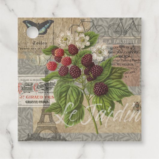 ブラックベリーフローラガーデンフラワーバタフライアート フェイバータグ (正面)