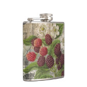 ブラックベリーフローラガーデンフラワーバタフライアート フラスク (右)