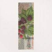 ブラックベリーフローラガーデンフラワーバタフライアート ヨガマット (裏面)