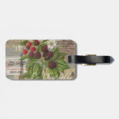 ブラックベリーフローラガーデンフラワーバタフライアート ラゲッジタグ (裏面横)