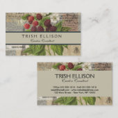 ブラックベリーフローラガーデンフラワーバタフライアート 名刺 (正面/裏面)