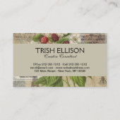 ブラックベリーフローラガーデンフラワーバタフライアート 名刺 (裏面)