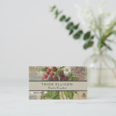 ブラックベリーフローラガーデンフラワーバタフライアート 名刺 (スタンド正面)