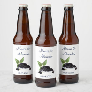 ブラックベリーブラックベリー果実サマー結婚ズ ビールラベル