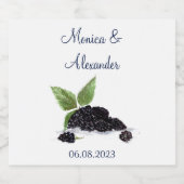 ブラックベリーブラックベリー果実サマー結婚ズ ビールラベル (シングルラベル)