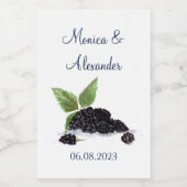 ブラックベリーブラックベリー果実サマー結婚ズ ワインラベル (シングルラベル)