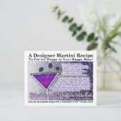 ブラックベリーブランマルティーニレシピハガキ ポストカード (スタンド正面)
