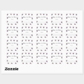 ブラックベリーベビーシャワー蔵書票、ベビー用の本 スクエアシール (シート)