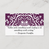 ブラックベリーマンダラ 名刺 (裏面)