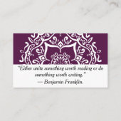 ブラックベリーマンダラ 名刺 (裏面)