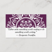 ブラックベリーマンダラ 名刺 (裏面)