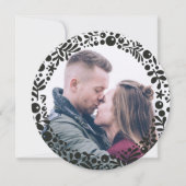 ブラックベリーモダンフォトフレームホリデーオーナメント シーズンカード (正面)