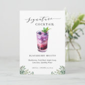 ブラックベリーモヒトシグネチャーカクテルドリンクサイン (スタンド正面)