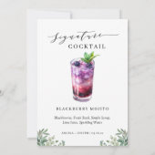 ブラックベリーモヒトシグネチャーカクテルドリンクサイン (裏面)