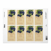 ブラックベリーワインボトルラベル ラベル (フルシート)