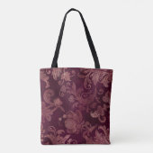 ブラックベリーワイン柄 トートバッグ (裏面)